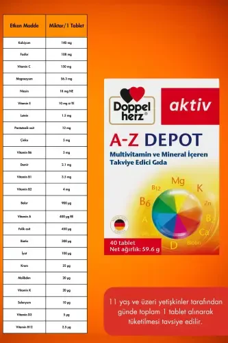 Актив A-z Depot Мультивитамины 40 таблеток - 4