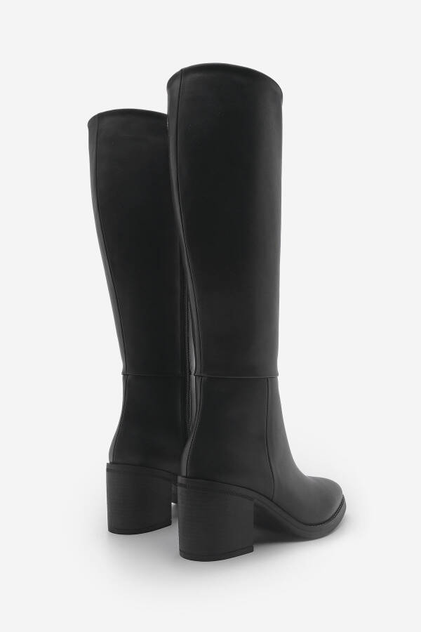 Aktone Black Women's Knee-High Heeled Boots - 6