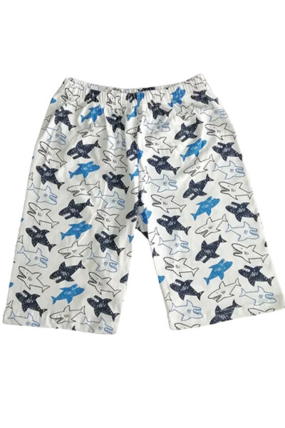 Akula naqshli bolalar capri shortilari - TAKETSHIRT (1)