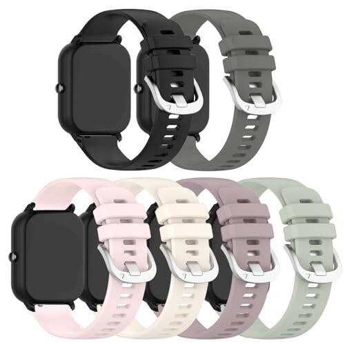 E ECSEM Straps Compatible for AKUMAKA G39 Bands Soft Silicone Sport Waterproof Quick Release Wristbands for AKUMAKA G39 Smartwatch Accessories, Soft and Durable - 1