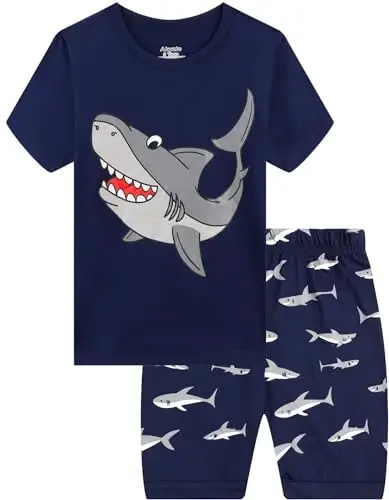 Akyzic kichik o‘g‘il bolalar uchun qisqa pijama to‘plamlari, yozgi 2 qismli bolalar uy kiyimi, 2-7 yosh 