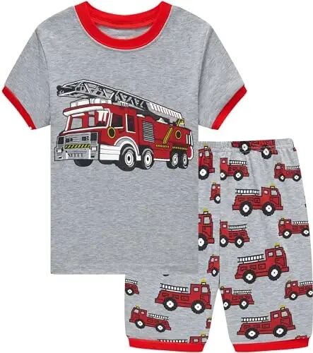 Akyzic Little Boy Short Pajamas Sets for Toddler Sleepwear Summer 2 Piece kids Pjs 2-7T - AKYZIC