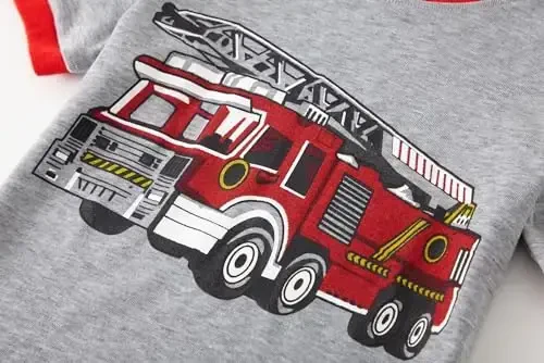 Akyzic Little Boy Short Pajamas Sets for Toddler Sleepwear Summer 2 Piece kids Pjs 2-7T - 5