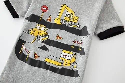 Akyzic Little Boy Short Pajamas Sets for Toddler Sleepwear Summer 2 Piece kids Pjs 2-7T - 4