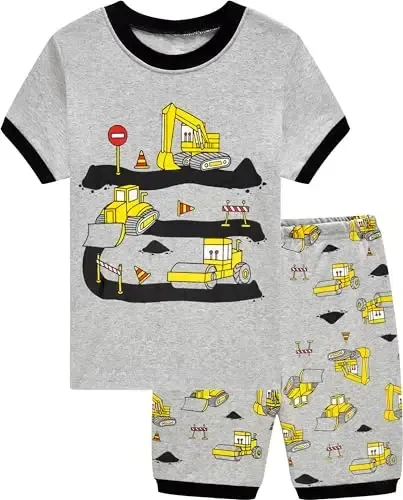 Akyzic Little Boy Short Pajamas Sets for Toddler Sleepwear Summer 2 Piece kids Pjs 2-7T - Akyzic