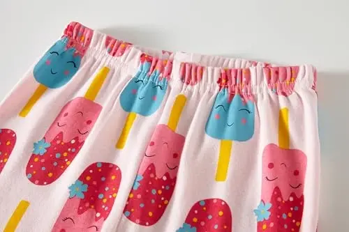 Akyzic Little Girls Pajamas 100% Cotton Short Sleeve Pjs Toddler Summer Sleepwear Kids Clothes Set 3t-10t - 6