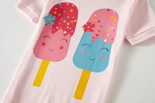 Akyzic Little Girls Pajamas 100% Cotton Short Sleeve Pjs Toddler Summer Sleepwear Kids Clothes Set 3t-10t - 5