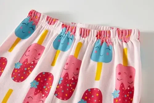 Akyzic Little Girls Pajamas 100% Cotton Short Sleeve Pjs Toddler Summer Sleepwear Kids Clothes Set 3t-10t - 6