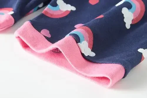 Akyzic Little Girls Pajamas 100% Cotton Short Sleeve Pjs Toddler Summer Sleepwear Kids Clothes Set 3t-10t - 7