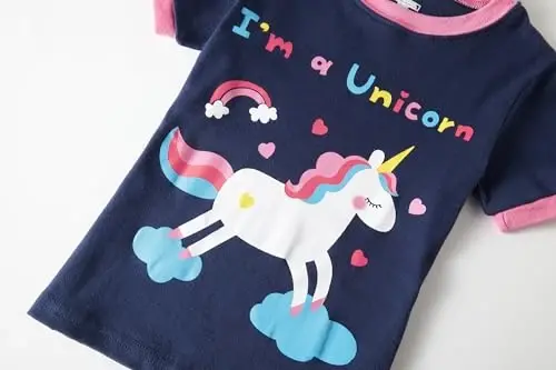 Akyzic Little Girls Pajamas 100% Cotton Short Sleeve Pjs Toddler Summer Sleepwear Kids Clothes Set 3t-10t - 3