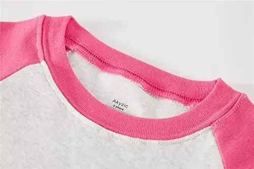 Akyzic Little Girls Pajamas 100% Cotton Short Sleeve Pjs Toddler Summer Sleepwear Kids Clothes Set 3t-10t - MODAZONE (1)