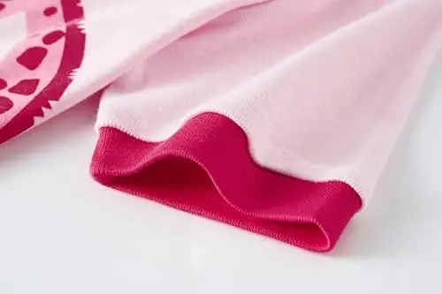 Akyzic Little Girls Pajamas 100% Cotton Short Sleeve Pjs Toddler Summer Sleepwear Kids Clothes Set 3t-10t - 4