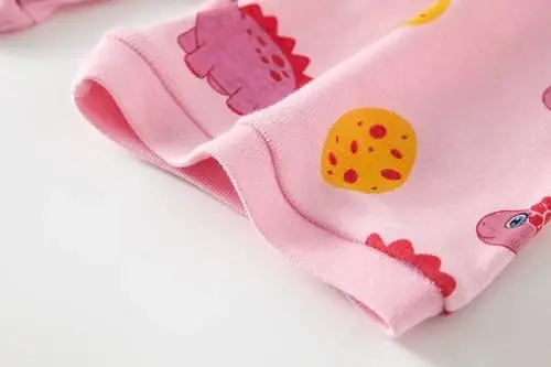 Akyzic Little Girls Pajamas 100% Cotton Short Sleeve Pjs Toddler Summer Sleepwear Kids Clothes Set 3t-10t - 7