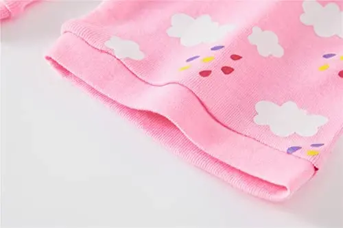 Akyzic Little Girls Pajamas 100% Cotton Short Sleeve Pjs Toddler Summer Sleepwear Kids Clothes Set 3t-10t - 6