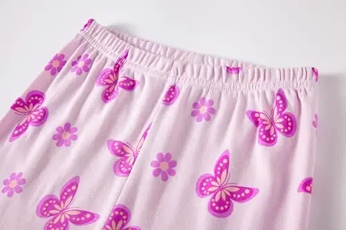 Akyzic Küçük Kız Çocuk Pijaması %100 Pamuk Kısa Kollu Pijama Küçük Çocuk Yazlık Gece Kıyafeti Çocuk Kıyafet Takımı 3t-10t - 6