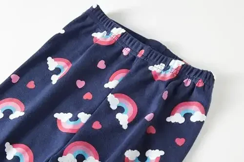 Akyzic Little Girls Pajamas 100% Cotton Short Sleeve Pjs Toddler Summer Sleepwear Kids Clothes Set 3t-10t - 6