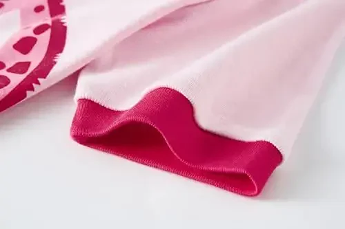 Akyzic Little Girls Pajamas 100% Cotton Short Sleeve Pjs Toddler Summer Sleepwear Kids Clothes Set 3t-10t - 4