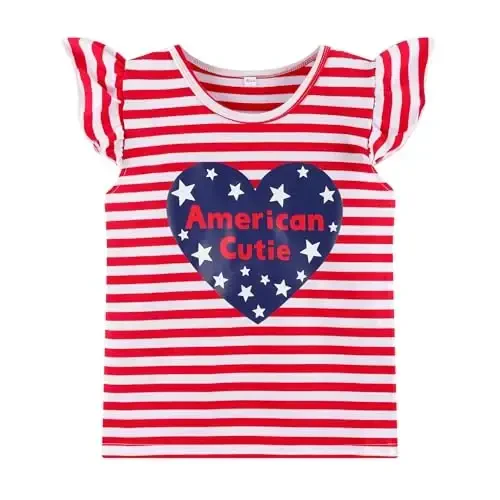 Akyzic Little Girls Pajamas 100% Cotton Short Sleeve Pjs Toddler Summer Sleepwear Kids Clothes Set 3t-10t - 6