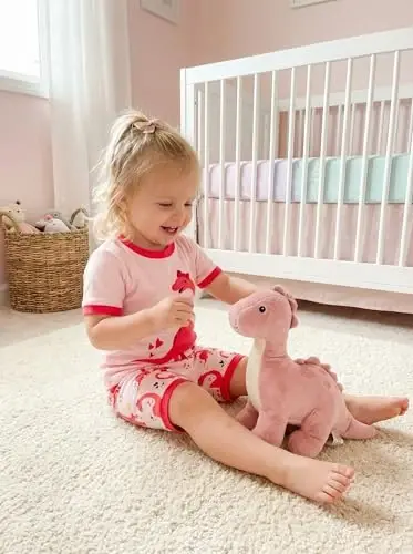 Akyzic Little Girls Pajamas 100% Cotton Short Sleeve Pjs Toddler Summer Sleepwear Kids Clothes Set 3t-10t - 4