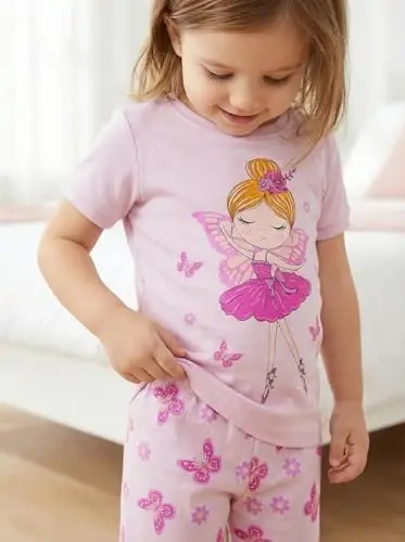 Akyzic Little Girls Pajamas 100% Cotton Short Sleeve Pjs Toddler Summer Sleepwear Kids Clothes Set 3t-10t - 4