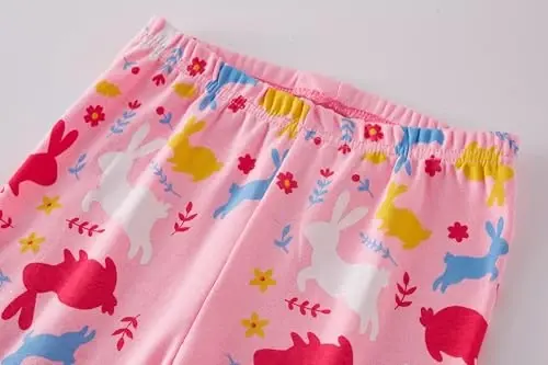 Akyzic Little Girls Pajamas 100% Cotton Short Sleeve Pjs Toddler Summer Sleepwear Kids Clothes Set 3t-10t - 6