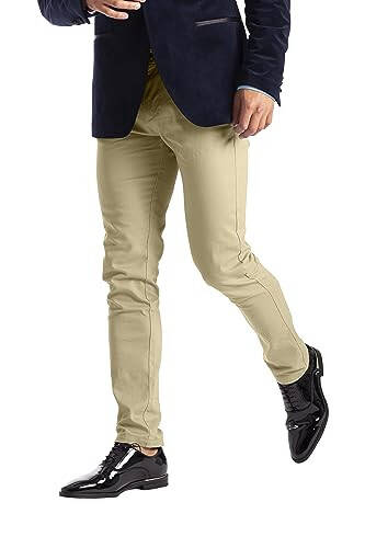 Alamo Slim Fit Chino Shimlari Erkaklar Uchun - Klassik Nafas Oladigan Tekis Qorinli Chino Shimlari Erkaklar Uchun - 2