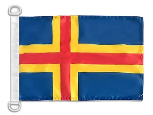 Aland NAUTICAL Flag 18'' x 12'' - Aland - Finland flags 30 x 45 cm. - Banner 12x18 in for boat - AZ FLAG - AZ FLAG
