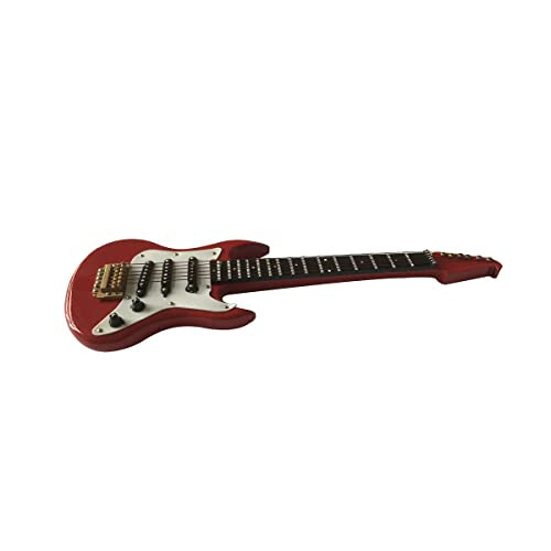 ALANO 17 cm kırmızı bas gitar süsü minyatür gitar model alet süsü (GE23R-17) - 3