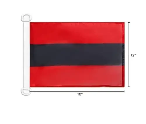 Albania Civil Ensign NAUTICAL Flag 18'' x 12'' - Albanian merchant flags 30 x 45 cm. - Banner 12x18 in for boat - AZ FLAG - 5