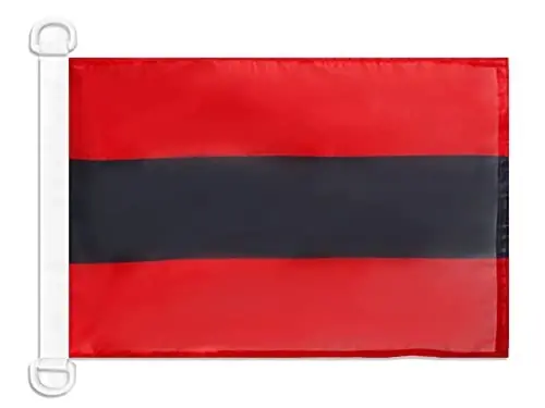 Albania Civil Ensign NAUTICAL Flag 18'' x 12'' - Albanian merchant flags 30 x 45 cm. - Banner 12x18 in for boat - AZ FLAG - 1