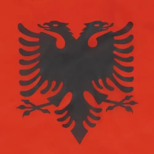 Albaniya dengiz bayrog'i 18'' x 12'' - Albaniya bayroqlari 30 x 45 sm. - Qayiq uchun banner 12x18 dyuym - AZ FLAG - 3