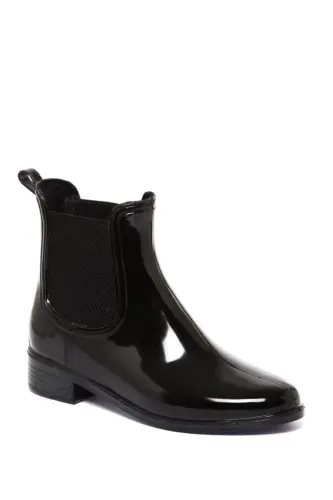 Albishoes Ayollar Yomg'ir Etigi-Qora Rugan - AHS (1)