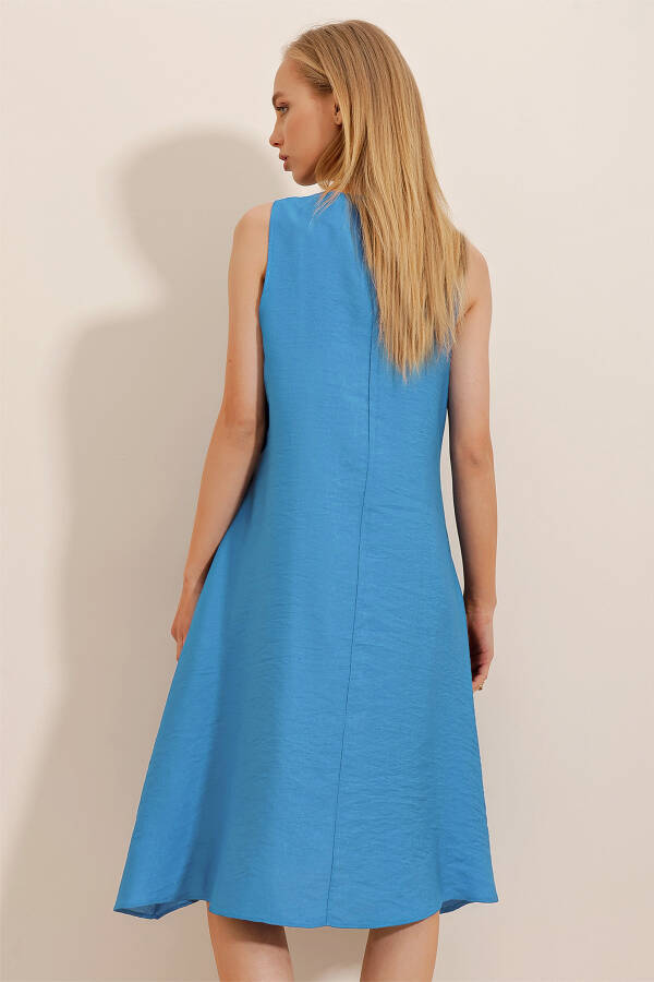 ALC-X10341 Women's V-Neck Double Pocket Aerobic Woven Dress - 3