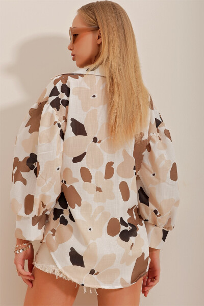 ALC-X10398 Etnik Naqshli Flamlı Zig'ir Mato G'o'ylag'i - 5