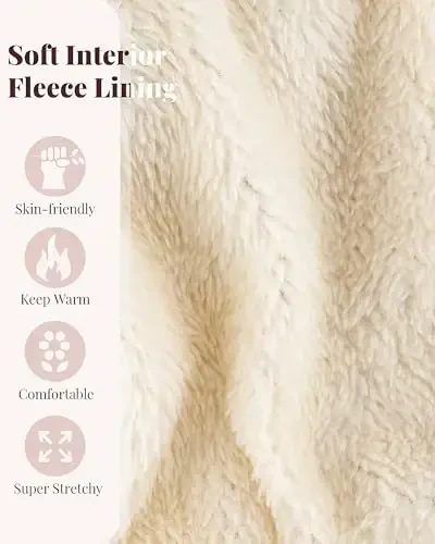 Alepo Ayollar Qishki Shapka, Iliq Fleece Astarlı Trikotaj Yumshoq Ski Manjetli Qalpog'i Pom Pom bilan - 3