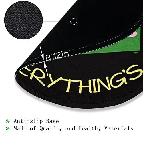 Dumpster on Fire Round Mouse Pad 8.6 x 8.6 Inch, Cute Funny Mousepad for Laptop Gaming, Stitched Edge Non-Slip Rubber Base, Home Office Decor Desk Accessories, It's Fine I`m Fine Everything is Fine - 6