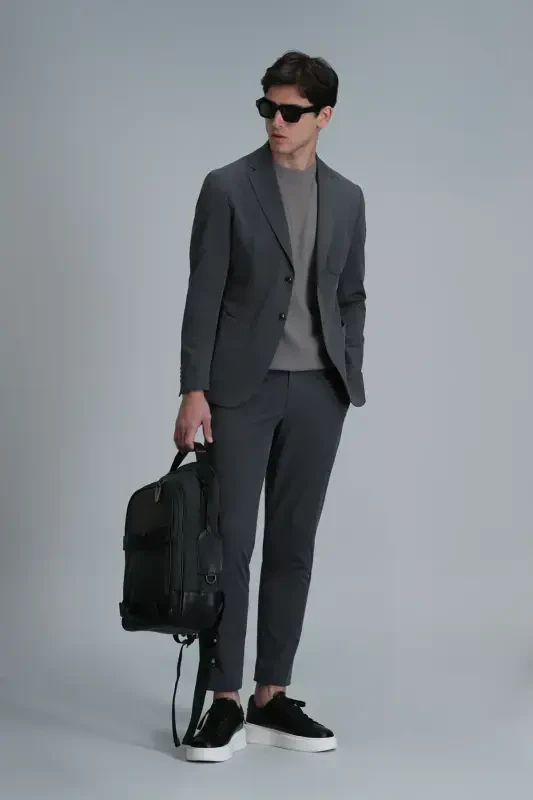 Alex Smart Erkaklar uchun Chino Shimlari Slim Fit Yashil - 5