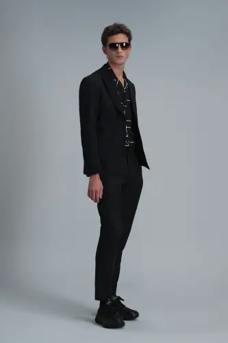 Alex Smart Erkek Chino Pantolon Slim Fit Siyah-Siyah - 3