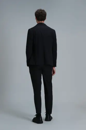 Alex Smart Erkek Chino Pantolon Slim Fit Siyah-Siyah - 6