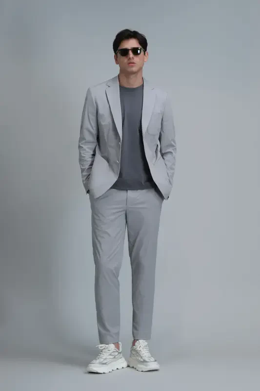 Alex Smart Men's Chino Pants Slim Fit Light Grey - 2