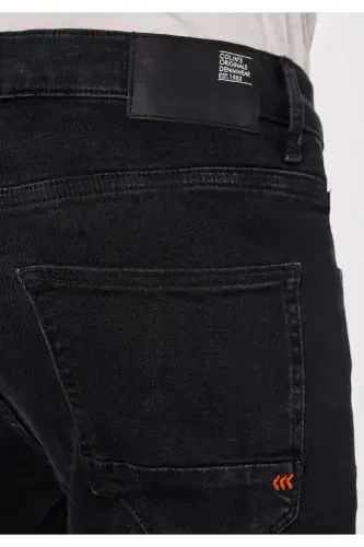 Alex Super Slim Fit Low Waist Skinny Leg Black Men's Pants - 6