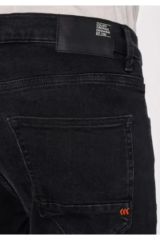 Alex Super Slim Fit Low Waist Skinny Leg Black Men's Pants - 6