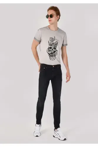 Alex Super Slim Fit Pastki Bel Tor Tanga Qora Erkaklar Shimini - 3