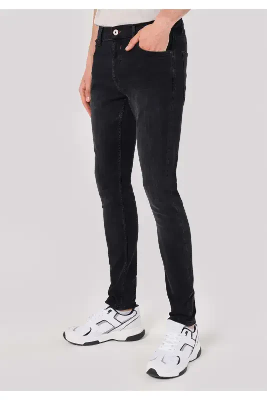 Alex Super Slim Fit Pastki Bel Tor Tanga Qora Erkaklar Shimini - 4