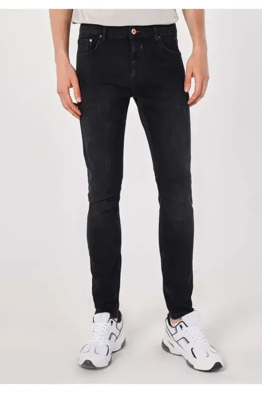 Alex Super Slim Fit Pastki Bel Tor Tanga Qora Erkaklar Shimini - 5