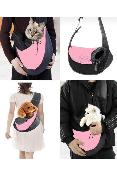 Al&fa Grup Pembe Hanger Büyük Kedi, Köpek Taşıma Çantası Omuz Askılı Pembe Hanger - 6