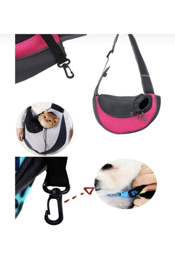 Al&fa Grup Pembe Hanger Büyük Kedi, Köpek Taşıma Çantası Omuz Askılı Pembe Hanger - 8