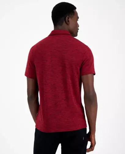 Alfatech Short Sleeve Marled Polo Shirt, Created for Modazone - Clay Red Combo - 2