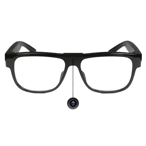 ALFOINE 32G Video Camera Glasses: HD 1080P Video Recording Camera Glasses for Outdoor and Indoor, Smart Glasses for Cycling, Hiking, Climbing and Traveling - 5