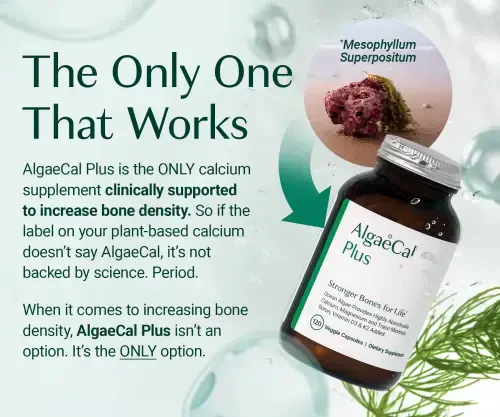 AlgaeCal Plus: Clinically Supported Calcium with Vitamin D3 & Vitamin K2 - 7
